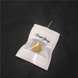 Transparent Front Glossy Shiny Plastic Zipper Pouches Necklace Jewellery Packing