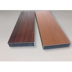 High Precision Seamless Aluminium Tube Profiles Wood Color Surface Decoration