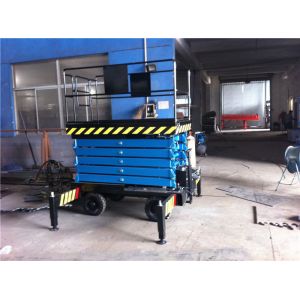 Two Control Box Mobile Scissor Lift Table 380V 50HZ Voltage Scissor Arm Support
