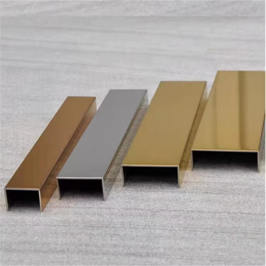 Manufacturer U Shape 304 Stainless Steel Tile Trim U Profile