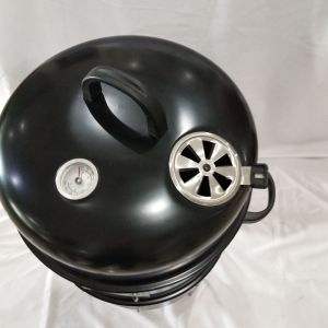 Smokeless 3 Layers Vertical Barrel Charcoal BBQ Grill Smoker with Manual Power