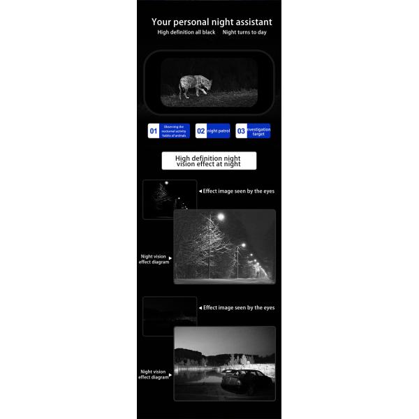 5V/1.0A Power Supply 5D Infrared Night Vision Zoom Binocular with 7-Seed Infrared Filter