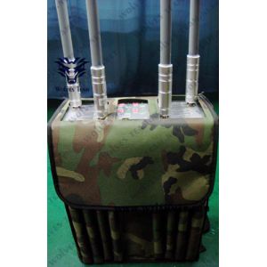 China Military 2000M Durable Backpack Jammer High Power GPS WIFI5.8G Drone Signal Jammer on sale