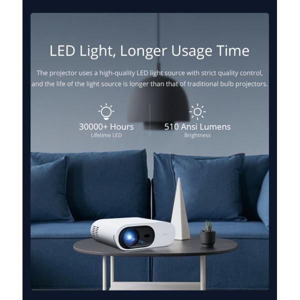 Home Theater Portable Laser Projector TV HD 1080P 510ANSI Auto Focus Auto Keystone