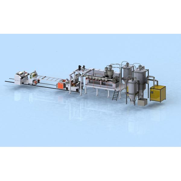 High capacity Twin Screw PET Plastic Sheet Production Line High Torque High