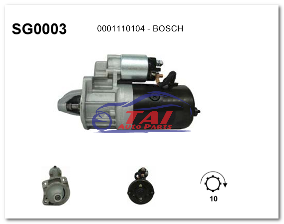 0001109014 - BOSCH, 0001223001, 0001218018, Auto Parts Starter Motor, A11VI45 - VALEO