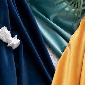 Solid Printed Sofa Velvet Upholstery Fabric For Home Textile