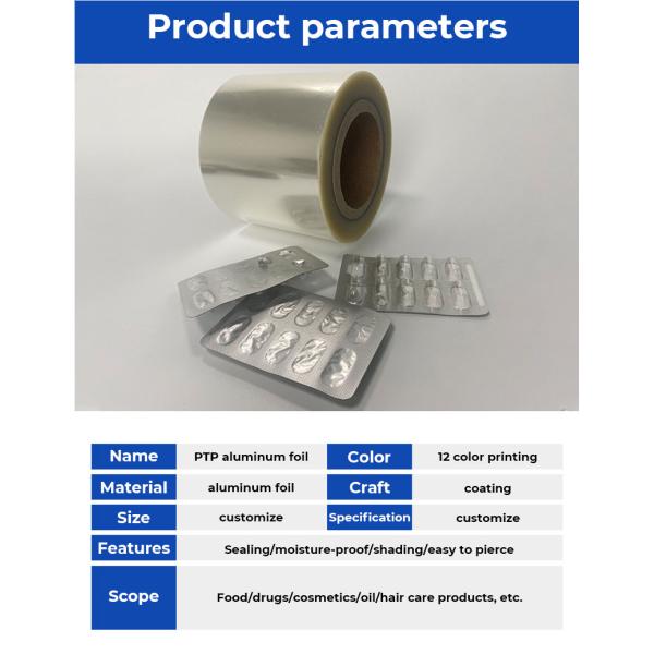 Cold Stamping Pharma Medical Packaging Bags Cold Forming Blister Aluminum Foil