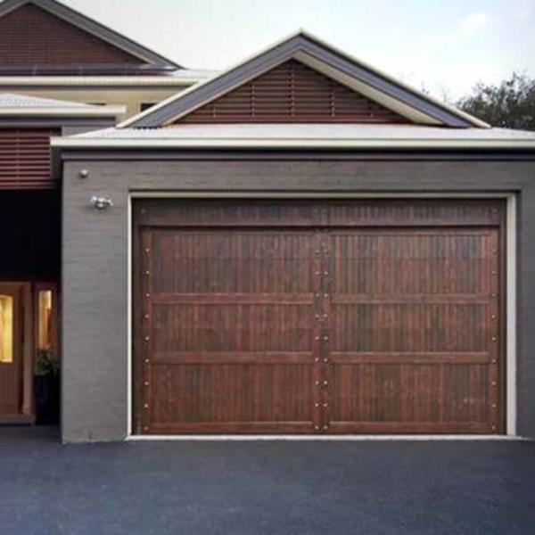 Buy Sectional Overhead Garage Doors , Solid Wood Grain Garage Door at wholesale prices