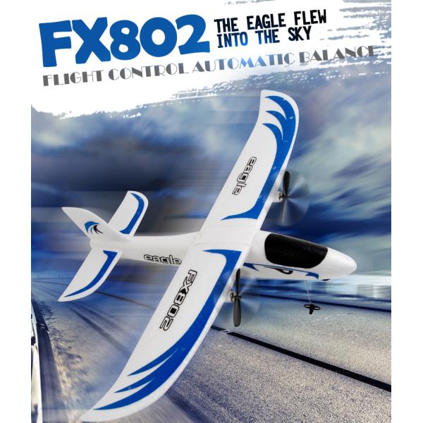Foam Throwing Plane Airplane Toys Fx802 RC Eagle Glider Aircraft with Automatic Balance and Anti-collision Function
