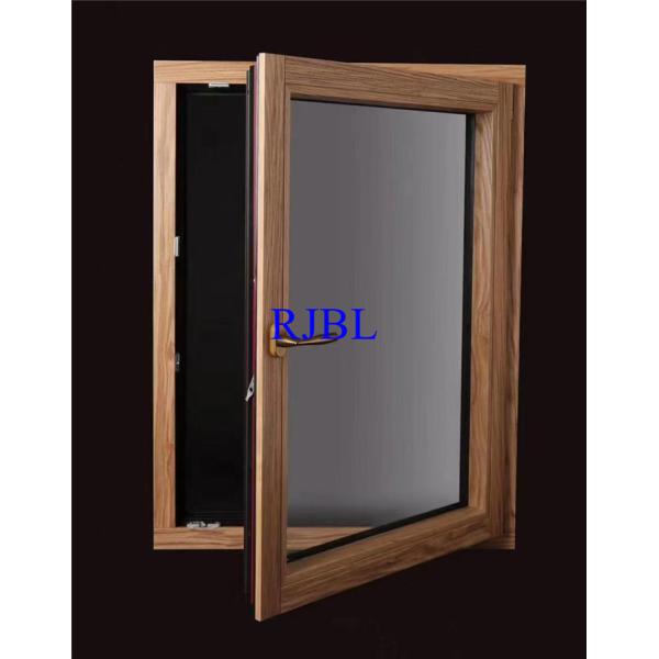 Buy Fluorine Carbon Coating Wood Aluminum Windows 6mm With German Hardware at wholesale prices