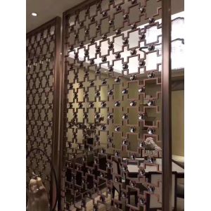 Mirror Copper Stainless Steel Room Dividers For Hotels/Villa/Lobby/Shopping Mall
