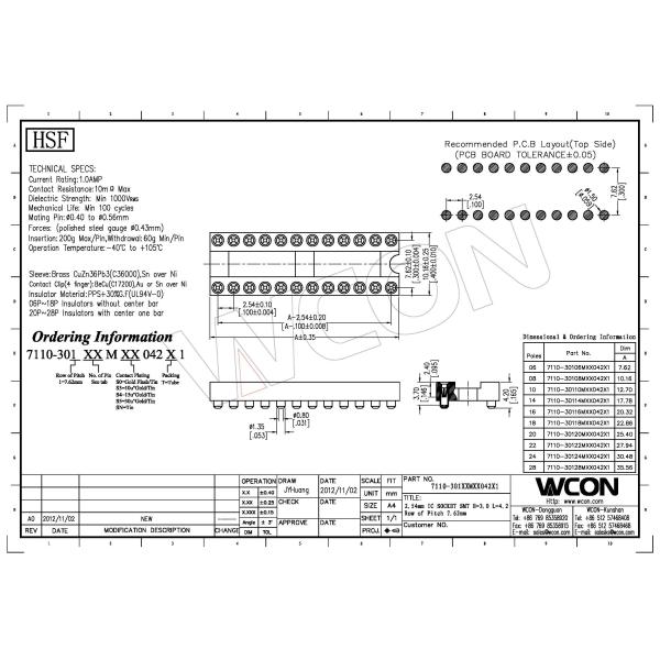 14 Pin 2.54 Mm Female Header Bronze Gold Flash /Sn Michined IC Socket L=7.43mm