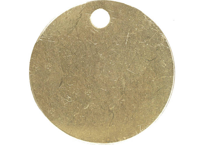 Blank Reusable Brass Stencils , Round Shape Yellow Custom Metal Stencils