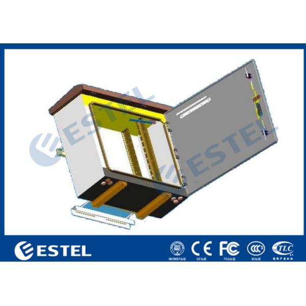 Single Layer Pole Mount Enclosure , SPCC Galvanized Steel Outdoor Electronics