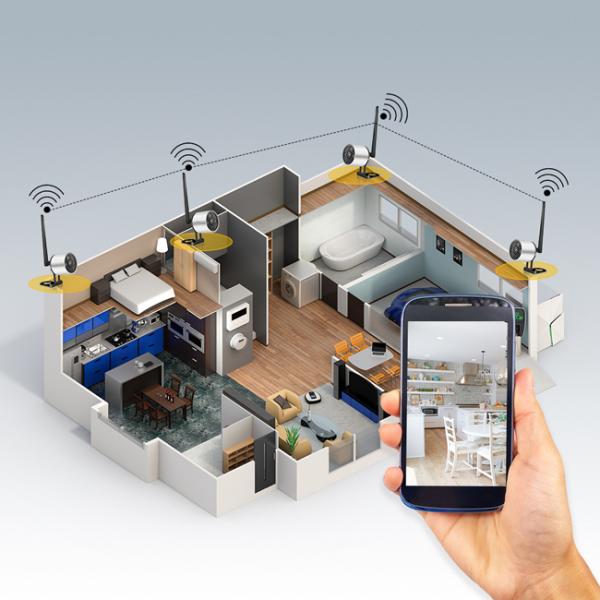 Smart Mini Wireless Ip Home Security Cameras Night Vision P2P With 3PCS Array LED