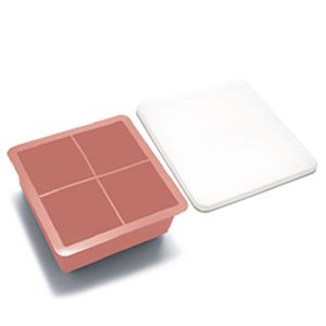 BPA Free 4 Holes Silicone Ice Mold 11.5cm Snack Fruit Storage Ice Cube Tray With