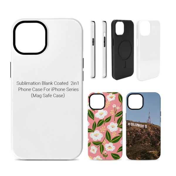 DIY Custom 3D Sublimation 2 in 1 Magnetic Phone Cases For IPhone 14 Pro