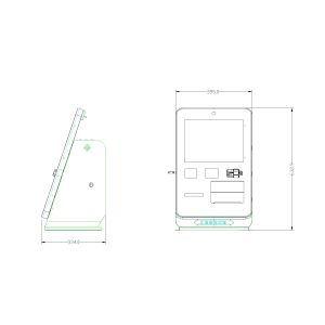 Wall Mounted Kiosk With Passport Scanner For Airport