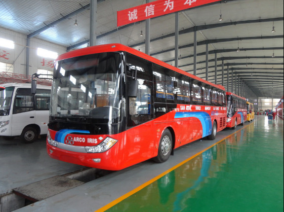 50-60 Seats Public Transportation Bus , City Service Bus With Pull - Push