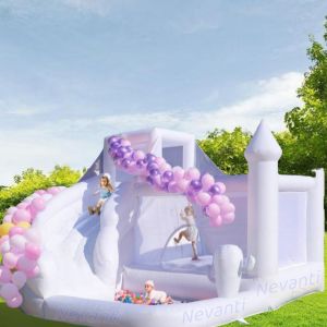 Unisex 2024 Hot Style Commercial White Inflatable Bounce House 10x10 with Repair