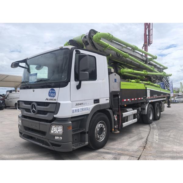 Buy 49m Second Hand Concrete Pump Truck Zoomlion 2019 ZLJ5350THBBE With Benz Chasis at wholesale prices