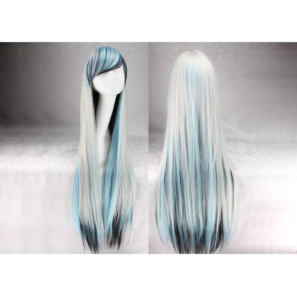 Buy 100cm Long Multi Colored Hair Wigs , Silky Straight Wave Colored Synthetic Wigs at wholesale prices