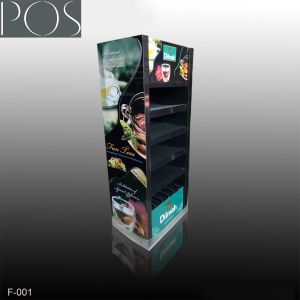 Quality cosmetic floor display stand with double sides for sale