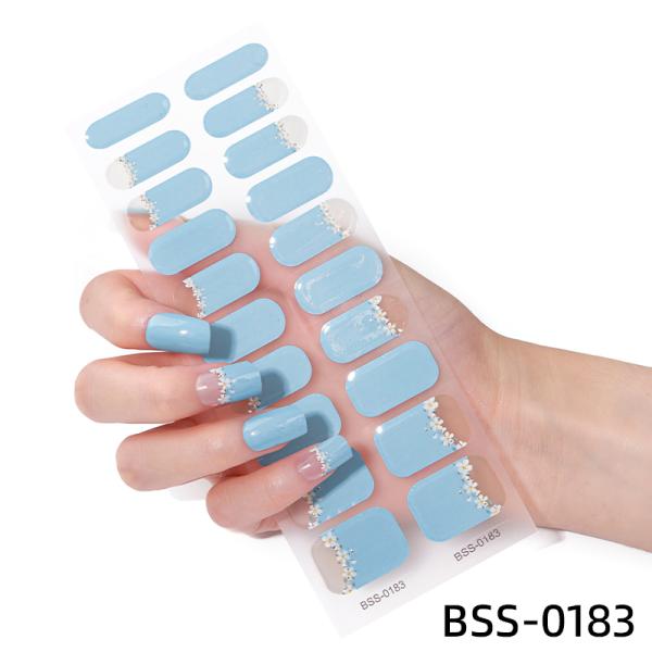Custom-made 3D Semi Cured Gel Nail Sticker Popular Custom-made Korea Style Design