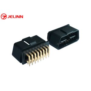 OBD2 OBDII J1962 Male Connector Plug 16 Pin With Right Angle 90 Degree Pins Gold