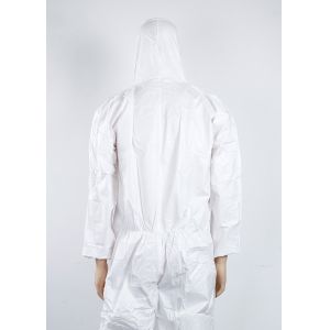 White Disposable Protective Gown Dustproof Anti Droplet Suit Medical Coverall