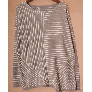 China Ladies Cool Fashion Sweaters Irregular Stripes fashion and casual on sale