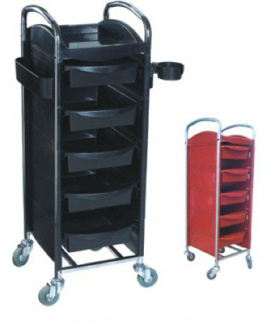 Hair Cutting Salon Rolling Cart With Sliding Drawer , Salon Storage Cart