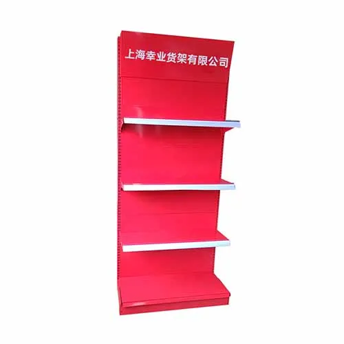 Factory Customized Color Size red market shelves single sided gondola shelf cargo van shelving