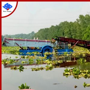 China Full Automatic Aquatic Water Hyacinth Harvester Lake Weed Skimmer Eco Harvester on sale