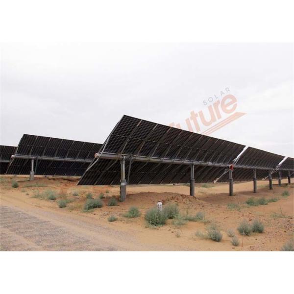 60Hz Solar Auto 1P Ground Mount Solar Tracking System Galvanized
