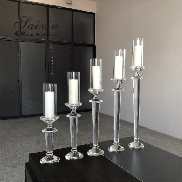 Gold Crystal Candle Holder Set Candlestick A Set Of 4 Pieces Champagne 55cm