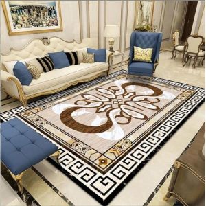 Persian Pattern Polyester Fiber Living Room Floor Carpet Stripping Special Style
