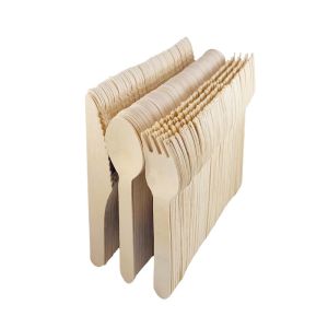 Premium Biodegradable bamboo eco-friendly disposable cutlery customized nature