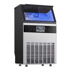 300W Commercial Ice Maker Machine 80kg Ice Cube Capacity Automatic Ice Block Maker for Home Food Shop