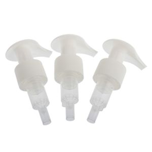 White Striped Plastic Left Right Lock Pump External Spring Press Type Lotion