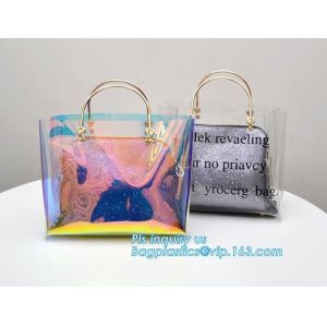 Waterproof transparent pvc shoulder bag beach tote bag, Stylish young outdoor