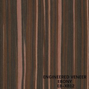 China Customized Service for Reconstituted Composite Ebony Wood Veneer X812 Straight Cut Light Color Fleeced Back for door on sale