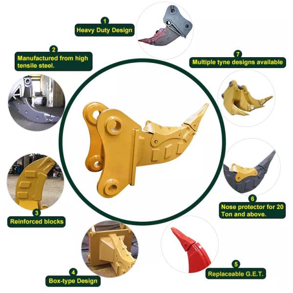 Buy 40 Ton Excavator Stump Ripper Second Msia Hydraulic Xcentric Vibro Ripper at wholesale prices