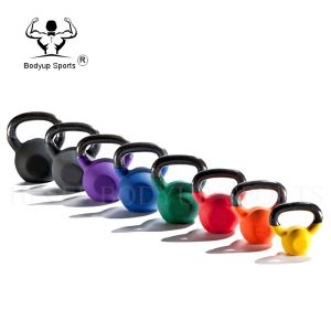 PVC Coated Fitness Equipment Kettlebells Neoprene Material Beautiful Appearance
