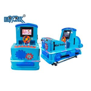 Little Blue Train Coin Operated Electric Kiddie Car Amusement Equipment