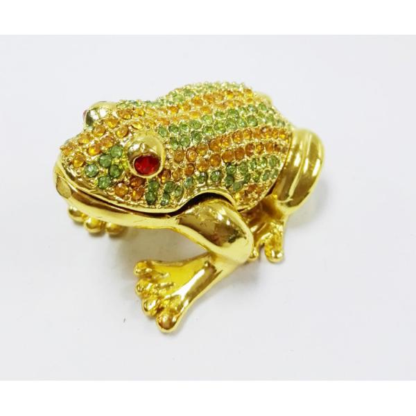 Animal trinket jewelry box Frog diamond decoration trinket jewelry box metal jewelry box
