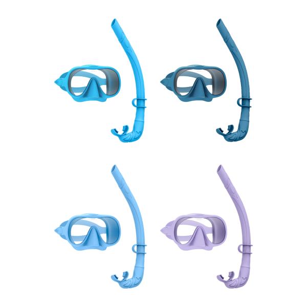 Single Tempered Glass Silicone Dry Snorkel Mask and Snorkeling Set for Adult in Snorkel Mask Set