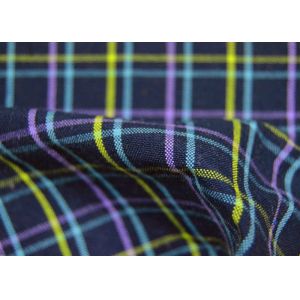 Plain Style Yarn Dyed Fabric Multi Clolor Grid Pattern For Garment