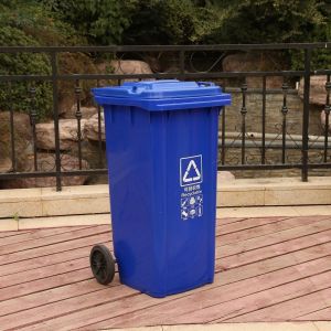 100LEnvironmental Sanitation Waste Bin Thickened Flip Trash Can with Wheels